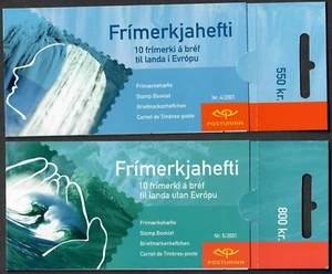 ICELAND. 2001. 550 Kr and 800 Kr. Europa. Booklet. MNH (H56-H57) - Picture 1 of 2