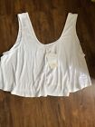 NEW WITH TAGS - White Fabletics Swing Tank, Cropped. Women's Size 4X