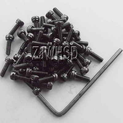 50pcs M2.5 x 8 Allen Hex Socket Cap Head Screw Ultra Hard Alloy Steel Bolt + Key - Image 1 of 2