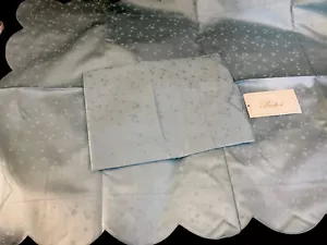 $940 Pratesi Italy (2) Standard Shams 3 Line Jacquard 100% Cotton Blue Italian - Picture 1 of 8