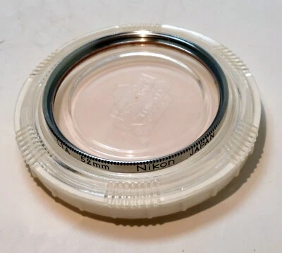 Nikon L1A 52mm Skylight Sky filter with damaged coating Nippon Kogaku Tokyo - Image 1 of 4