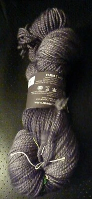 1 SKEIN MADELINETOSH FARM TWIST - 100%  MERINO WOOL- ONE OF A KIND-GRAY - Image 1 of 2