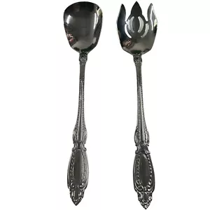 Reed & Barton GWYNETH Serving Fork and Spoon Set of 2 - Picture 1 of 11