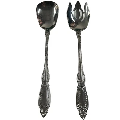 Reed & Barton GWYNETH Serving Fork and Spoon Set of 2 - Image 1 of 4