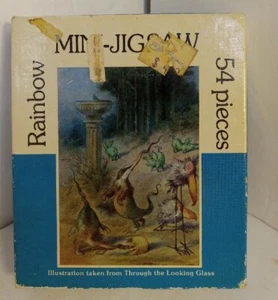 RARE Vintage 1980 Mini-Jigsaw Puzzle "Through the Looking Glass" by Rainbow - Picture 1 of 8