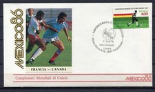 s13549) MEXICO 1.6.1986 FDC FIFA WC Football FRANCE CANADA