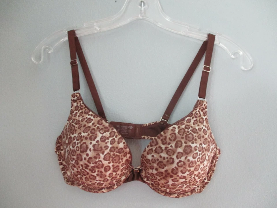 Sujetador push-up con aros estampado animal marrón talla 34 C Lily of France para mujer Foto 1 de 4