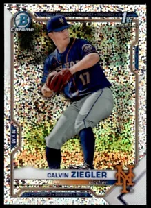 2021 Bowman Draft Chrome Calvin Ziegler New York Mets #BDC-123 R83 - Picture 1 of 2