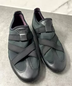 Ecco Bluma Slipper Damen Größe 38 US 7,5 schwarz Slipper flache Schuhe sehr gut - Bild 1 von 6
