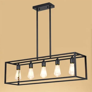 CLUSTER 5 RETRO INDUSTRIAL PENDANT CEILING LIGHT GLOBE CLEAR GLASS LAMP SHADES - Picture 1 of 12