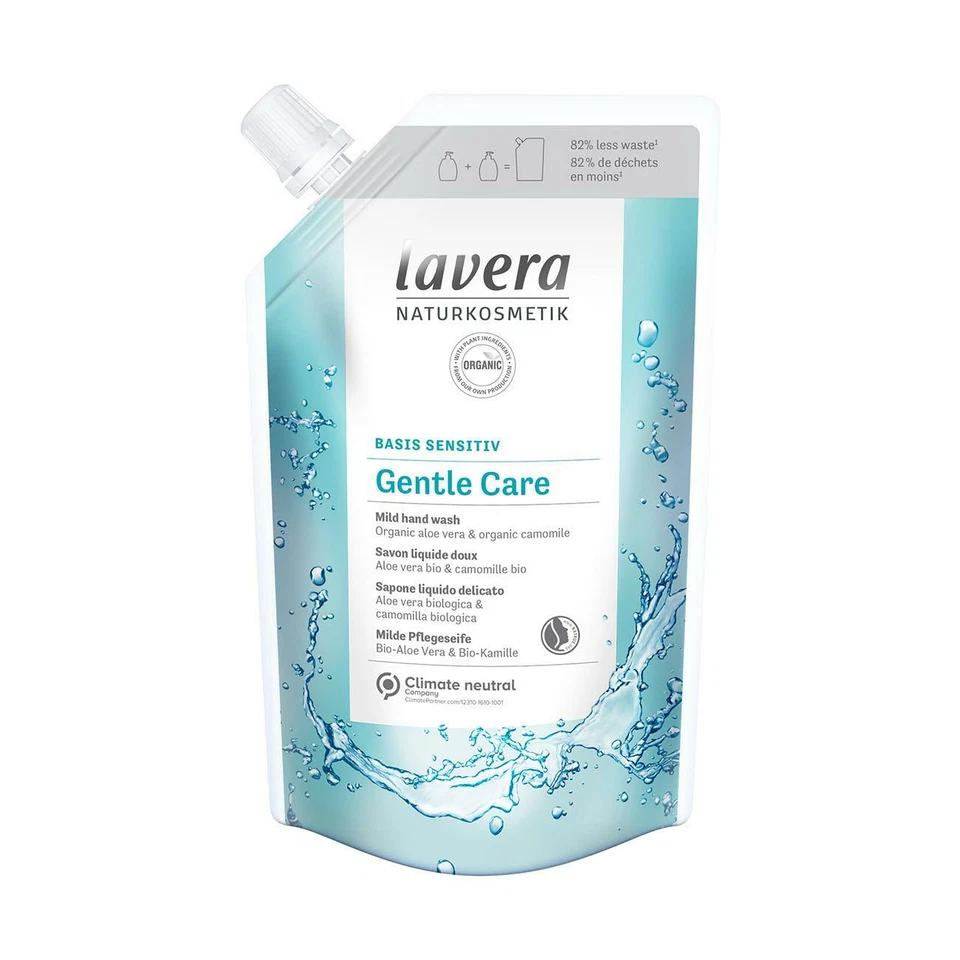 💚 Lavera Natural Basis Sensitiv Gentle Care Refill Pouch Hand Wash 500ml - Image 1 of 1