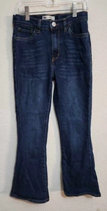Levi High Rise Crop Flare Girls Blue Denim Blue Jeans Size 10 Regular - Picture 1 of 4