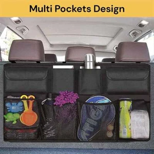 Car Back Seat Organizer Hanging Bag Travel Storage Holder For Tablet Tidy Pocket - Picture 1 of 11