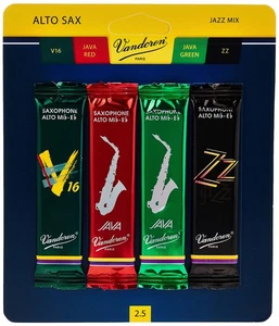 SRMIXA25 Alto Sax Jazz Reed Mix Card includes 1 each ZZ, V16, JAVA and JAVA R... - Picture 1 of 2
