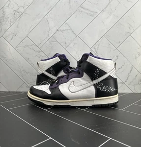Nike Dunk Premium High Black Crocodile Purple Stars Size 8.5 312786-011 2006 - Picture 1 of 7