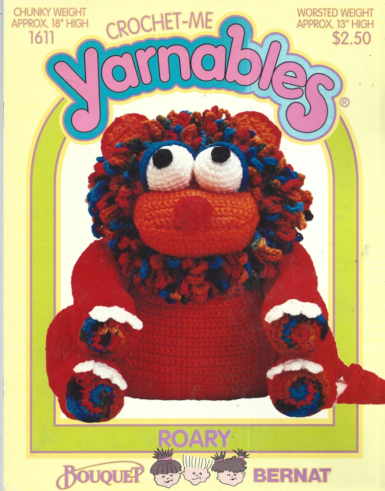 # 1611 Crochet-Me YARNABLES ROARY -18" Chunky Weight Yarn-13" Worsted Weight Hig - Image 1 of 1