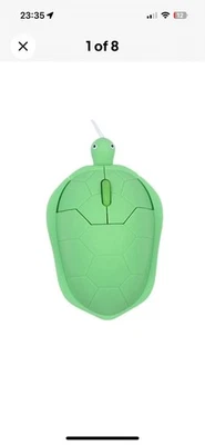 Wired Mechanical Gaming Mice for Turtle Shaped Corded Mouse 1200DPI Green for PC - Image 1 of 4