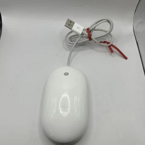 Original Apple Mighty Mouse A1152 EMC No:2058 USB white mouse (cable length 50cm - Picture 1 of 3