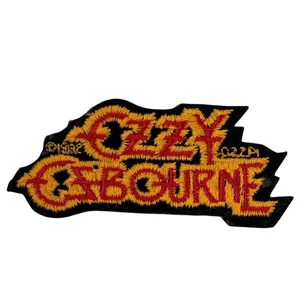 VTG 80s Ozzy Osbourne 1982 Rare Embroidered Patch Black Yellow Heavy Metal Music - Picture 1 of 7