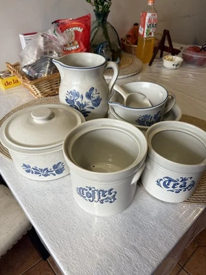 Juego de platos PFALTZGRAFF gres azul patrón Yorktowne (8 piezas disponibles) Foto 1 de 4