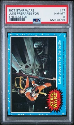 1977 Star Wars #47 Luke Prepares For The Battle PSA 8 - Image 1 of 2