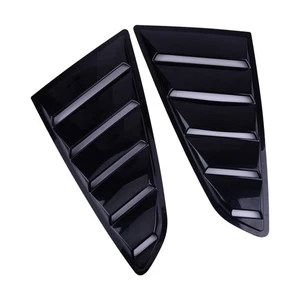 2x Schwarz Side Vent Fenster Scoop Louver Abdeckung Trim Fits Ford Mustang 15-18 - Bild 1 von 4