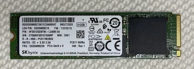 SK HYNIX 512GB NVME M.2 2280 SSD Soldi State Drive SSS0W86213 HFS512GD9TNI-L2A0B - Image 1 of 4