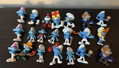 Bonecos Smurf McDonald’s Toys 2011 e 2013 Pevco lote de 21 3” de altura - Imagem 1 de 3