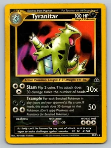 Vintage Pokémon Card Neo Discovery Unlimited Rare Tyranitar 31/75 HP - Picture 1 of 2