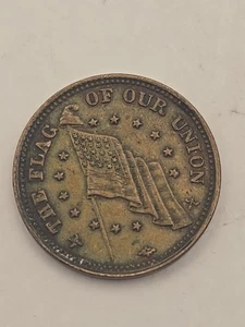 Bürgerkrieg Medaille Die Flagge unserer Union Erschießt ihn auf der Stelle Dix patriotisch  - Bild 1 von 6