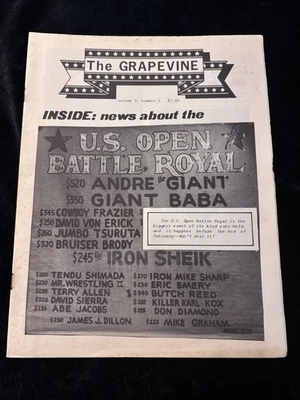 Grapevine 80 年代摔跤通讯 Andre The Giant Jerry Lawler Iron Sheik — 第 1/4 张图片