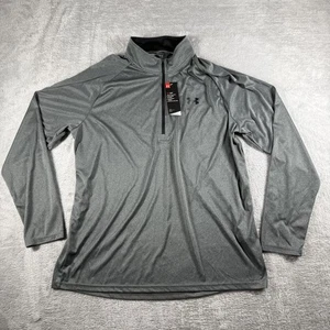 Under Armour Pullover Herren 2XL grau Velocity HeatGear Quarter Zip Loose Fit 1/4 - Bild 1 von 15