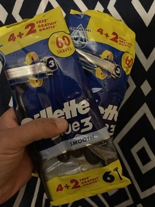 Gillette Azul 3 Maquinillas de Afeitar Desechables para Hombre con Lubrastrip Paquete de 2 - Imagen 1 de 2