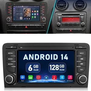 6GB+128GB Android 14 WIFI Für AUDI A3 8P 2003-2012 Autoradio Apple Carplay GPS - Bild 1 von 17