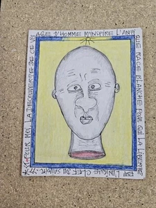 Frederic Bruly Bouabre (Ivory Coast, 1923-2014) Signed Pencil & Ink Drawing - Picture 1 of 2