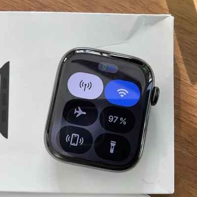 Apple Watch Series 7 (GPS+Cellular) 45 mm-Gehäuse-Edelstahl Top-Zustand - Bild 1 von 4