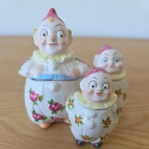 Vintage Clown Cruet & Mustard Set - Picture 1 of 8