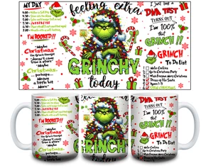 Taza de café de cerámica de 11 oz o 15 oz-té/taza-navidad-sensación extra grinchy-regalo - Imagen 1 de 10
