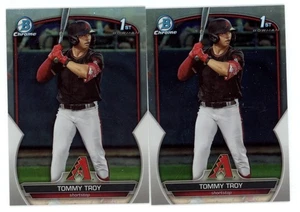2023 BOWMAN DRAFT CHROME REFRACTOR TOMMY TROY RC ( 2 ) ARIZONA DIAMONDBACKS - Picture 1 of 1
