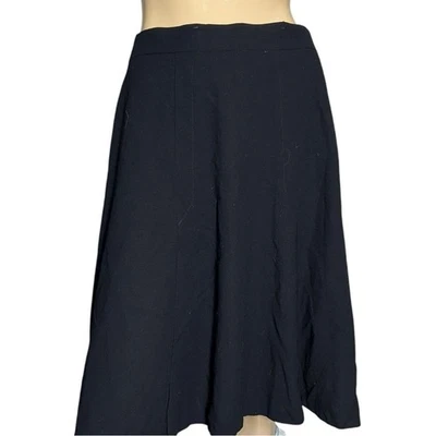 Escada Margaretha Ley Vintage Womens Size 40 8 Black Wool Full Knee Length Skirt - Image 1 of 4