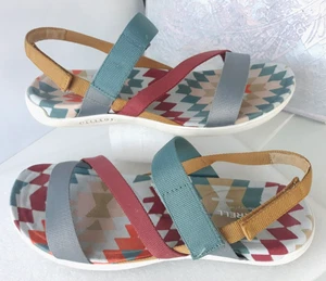 Merrell District 3 Strap Web Sandal Wo's 10 Multicolor Adjustable Cushion ~ NICE - Picture 1 of 19