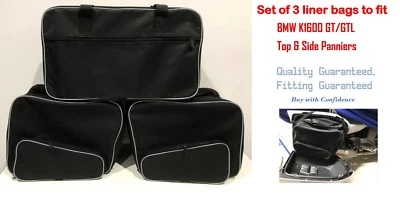 BOLSAS DE REVESTIMIENTO DE PANNIER BOLSAS INTERIORES LATERALES Y SUPERIORES BOLSAS PARA BMW K1600GT &GTL EXPANDIBLES Foto 1 de 4