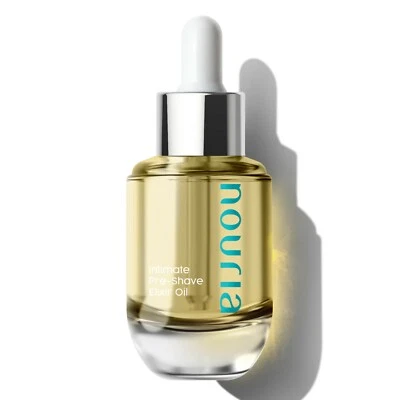 Intimate Pre-Shave Elixir Oil 1 Fl oz by NOURIA, HydroLock nourishing formula fo Foto 1 de 4