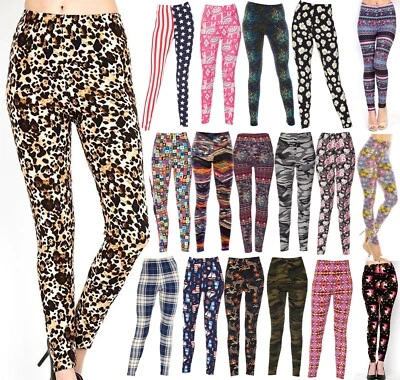 Women's Printed Brushed Buttery Soft Leggings Regular / Plus Size  - Image 1 of 4