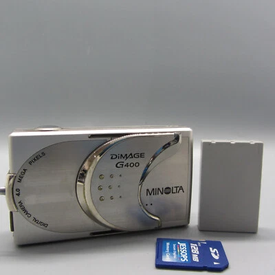 Minolta Digital Camera Dimage G400 4.0MP Silver Tested - Image 1 of 4