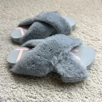 Zapatillas Toms Susie de piel sintética para mujer talla 9 grises informales cómodas acogedoras Foto 1 de 4