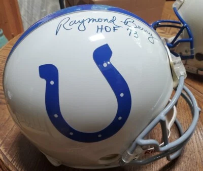 Colts Raymond Berry Autographed Authentic Proline Full Size Helmet HOF 73 PSA - Image 1 of 4