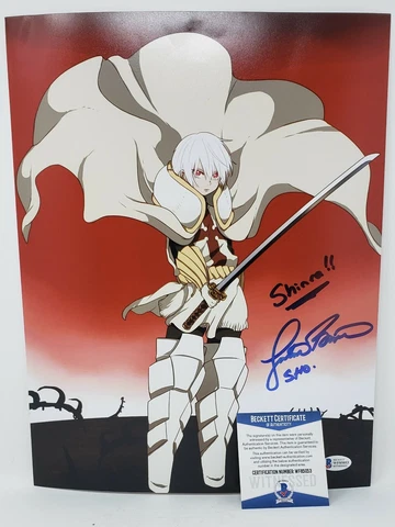 Justin Briner signed 11x14 photo Sho Kusakabe Fire Force w/ inscription Beckett Cover