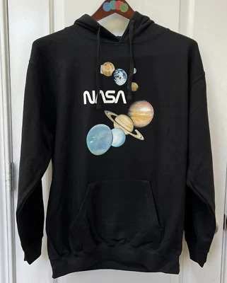 Rue 21 NASA Hoodie Size Large Black Space Agency Science Planets Graphic NWT - Image 1 of 4