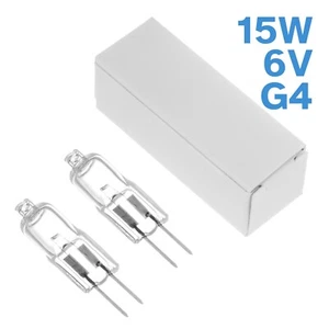 2pcs G4 6V 15W JCD Clear Light Globe Microscope Bulb Halogen Bi-Pin Dimmable - Picture 1 of 4